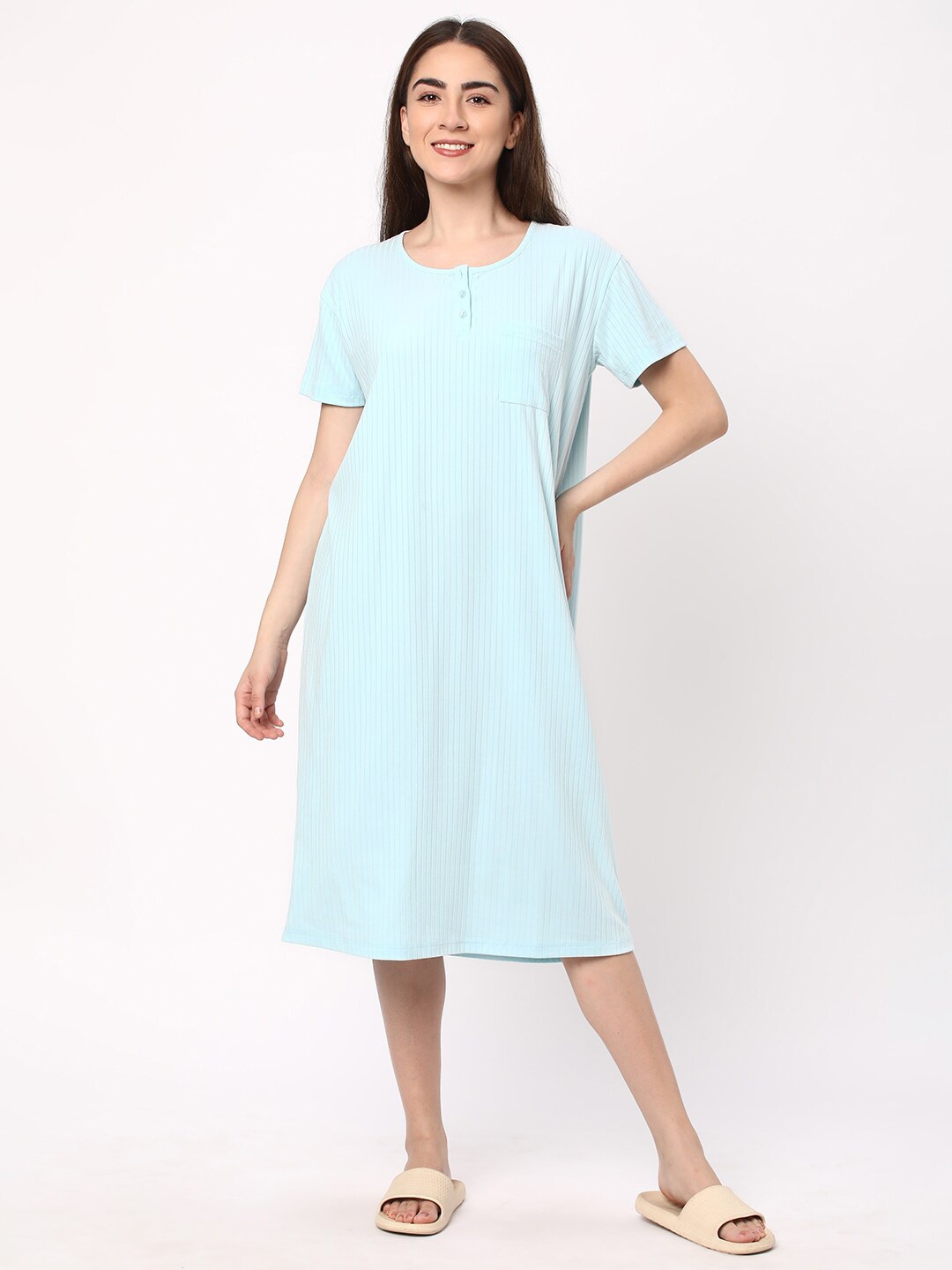 

R&B Blue Striped Everyday Nightdress
