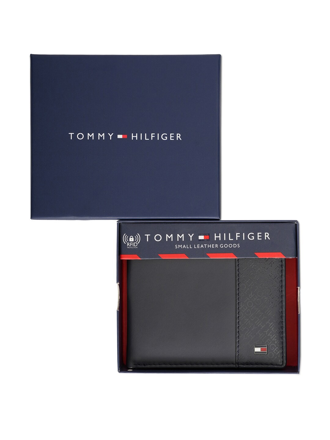 

Tommy Hilfiger Men Leather Two Fold Wallet, Navy blue