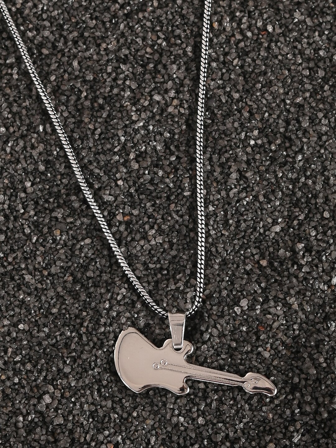 

VIRAASI Men Silver Plated Stainless Steel Pendant with Chain