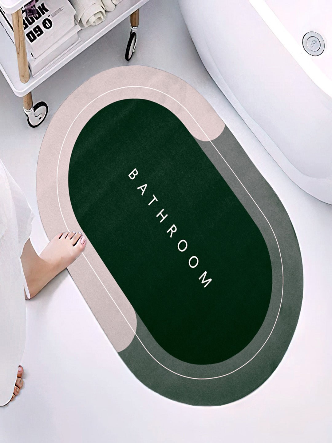 

Cortina Green Non-Slip Bath Rugs