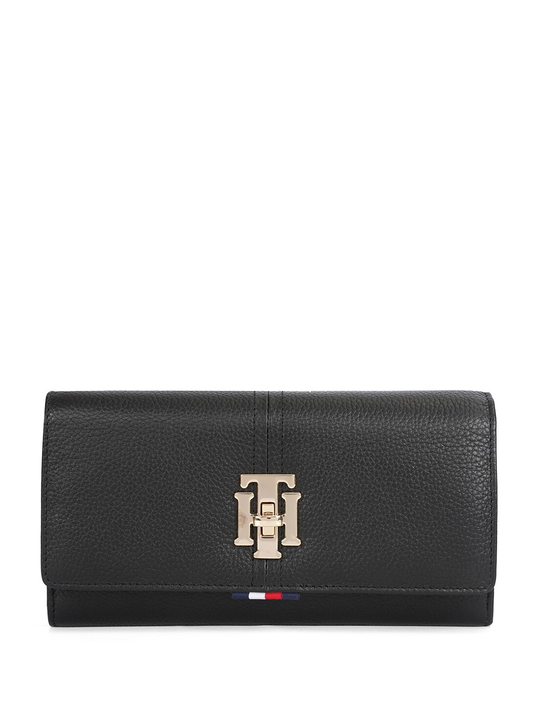 

Tommy Hilfiger Women Leather Envelope Wallet, Black