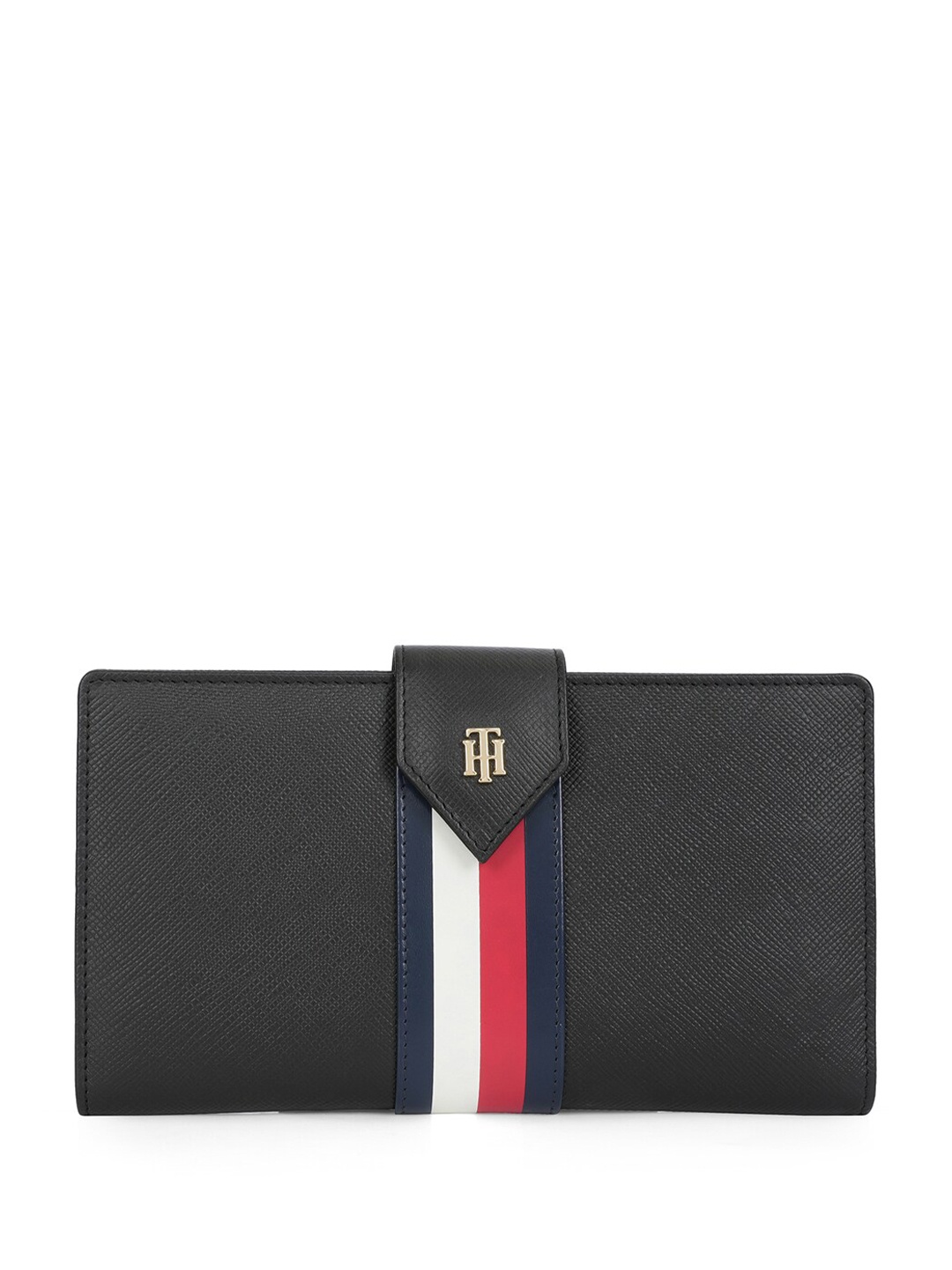 

Tommy Hilfiger Women Leather Two Fold Wallet, Black