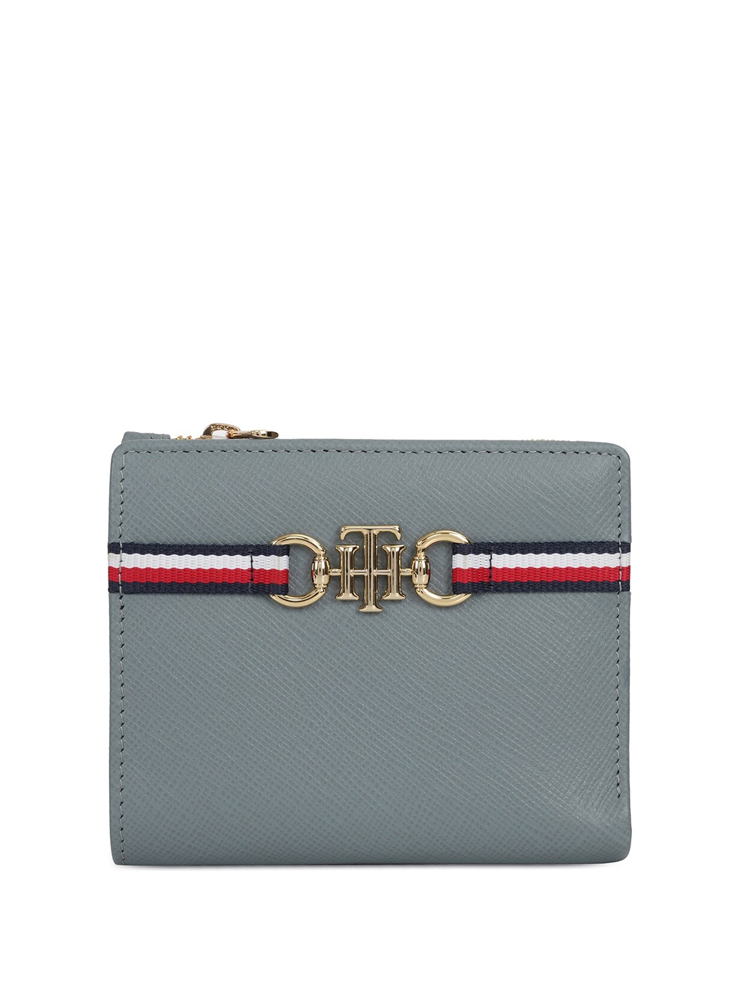 

Tommy Hilfiger Women Textured Leather Two Fold Wallet, Blue