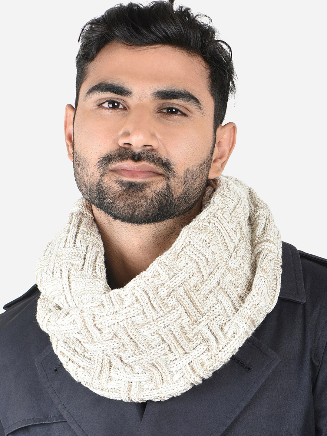 

The Bro Code Men Self Design Acrylic Scarf, Grey