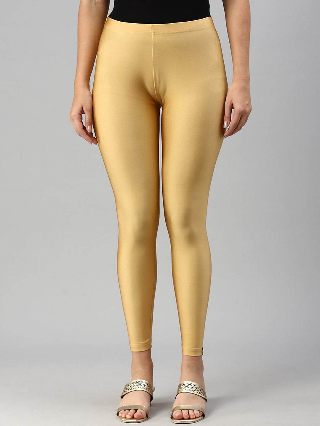 

De Moza Ankle Length Shimmer Leggings, Gold