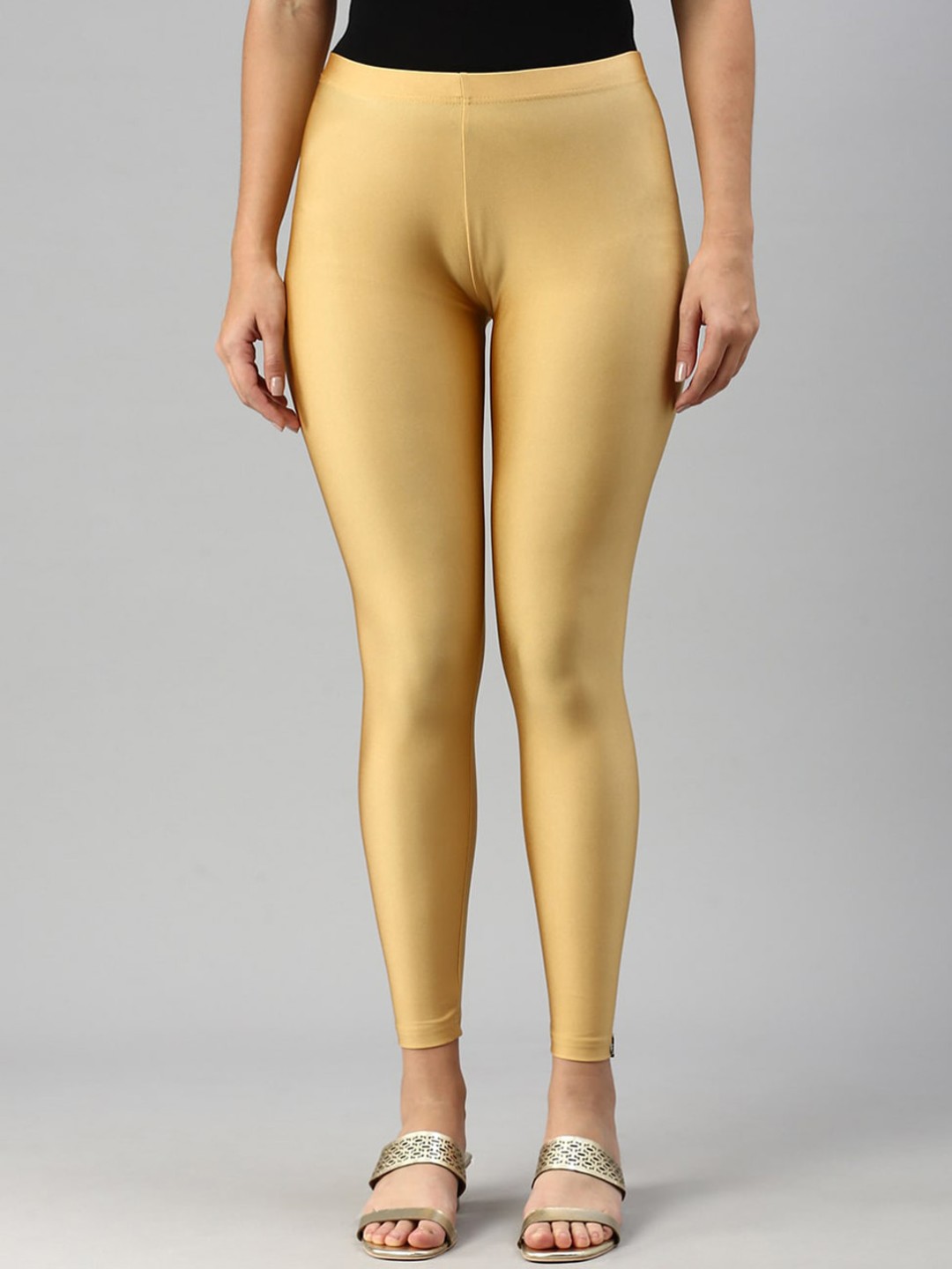 

De Moza Ankle Length Shimmer Leggings, Gold
