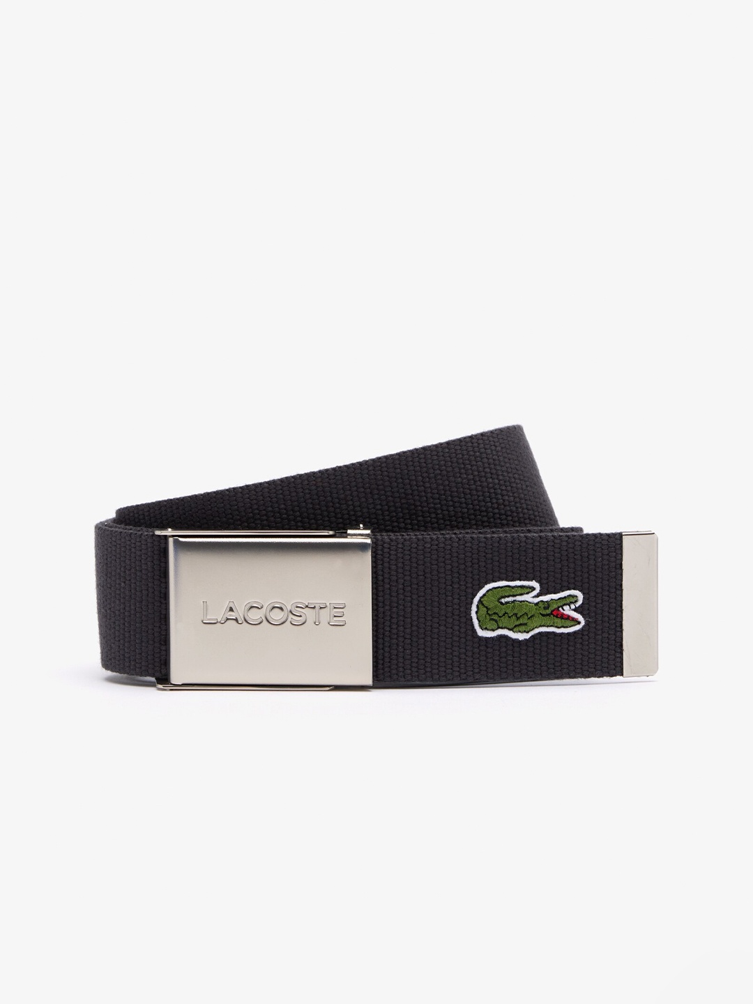 

Lacoste Men PU Slider Buckle Belt, Black