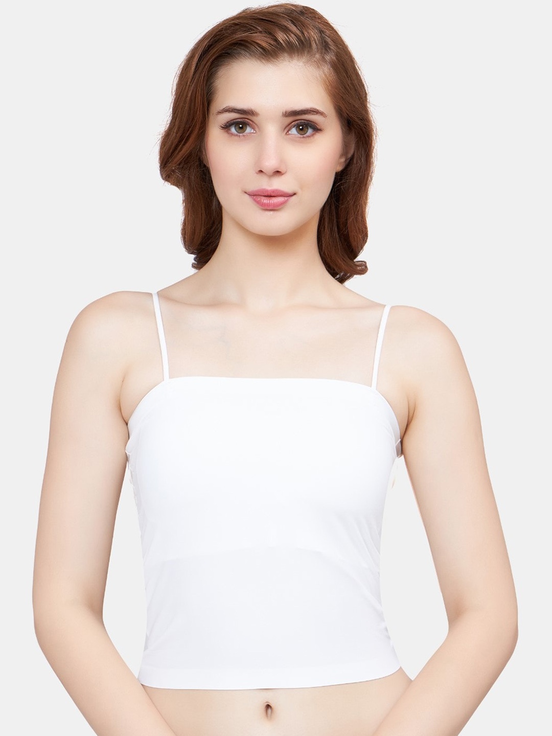 

PLUMBURY Lightly Padded Short Slip Camisole, White