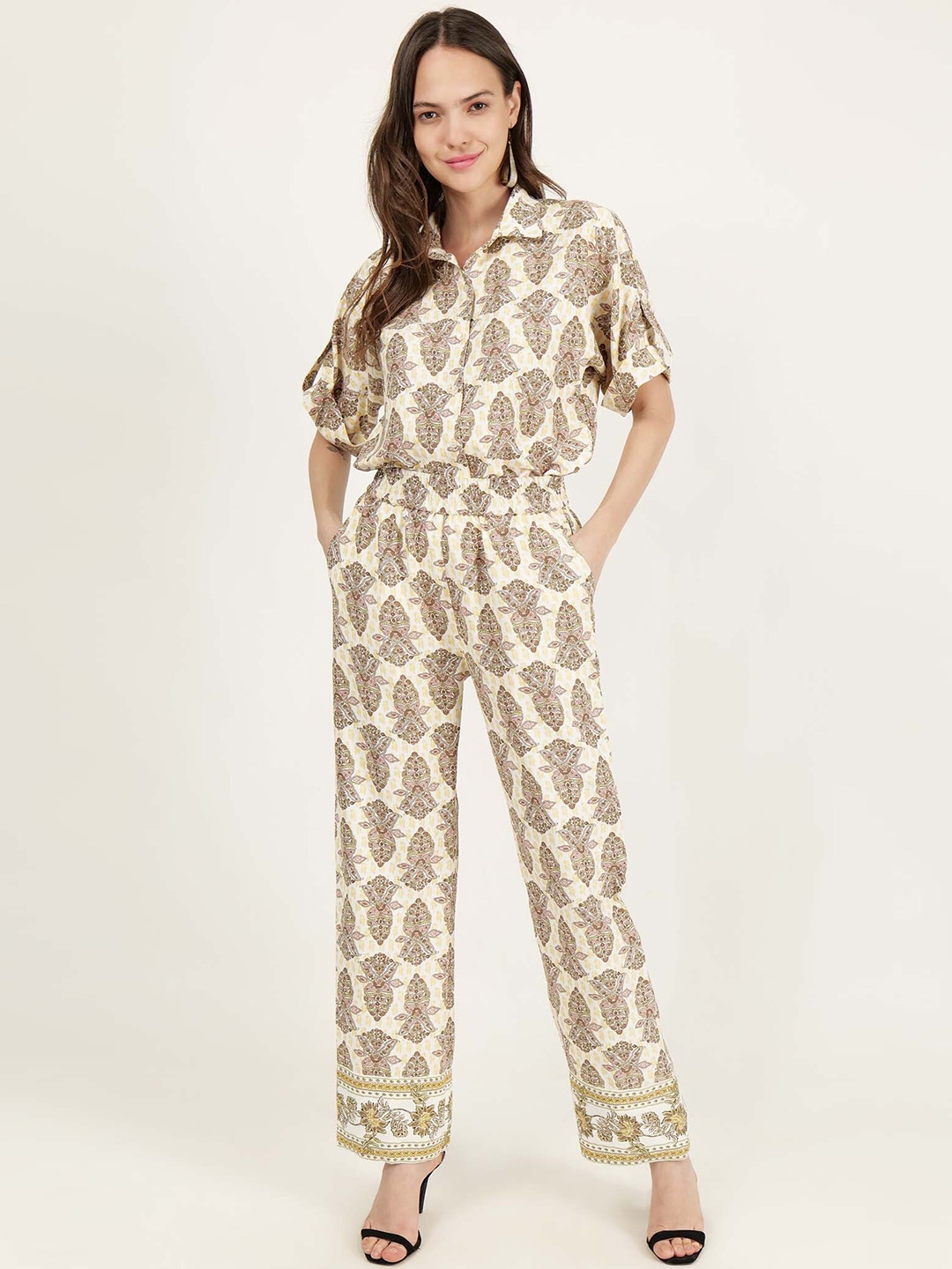 

DRIRO Printed Shirt & Trousers Co-Ords, White