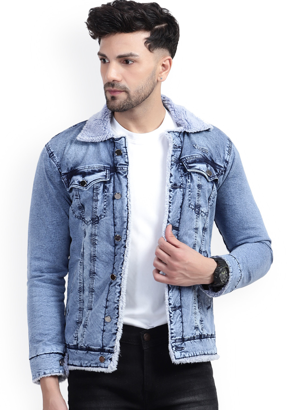 

PLUS 91 Washed Denim Jacket, Blue