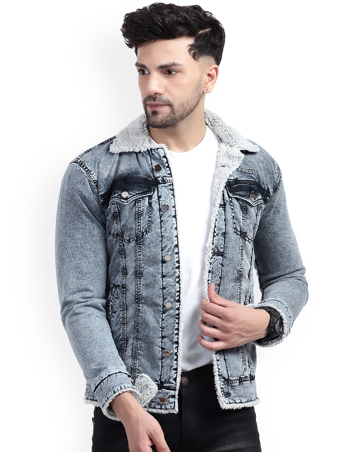 

PLUS 91 Washed Denim Jacket, Navy blue