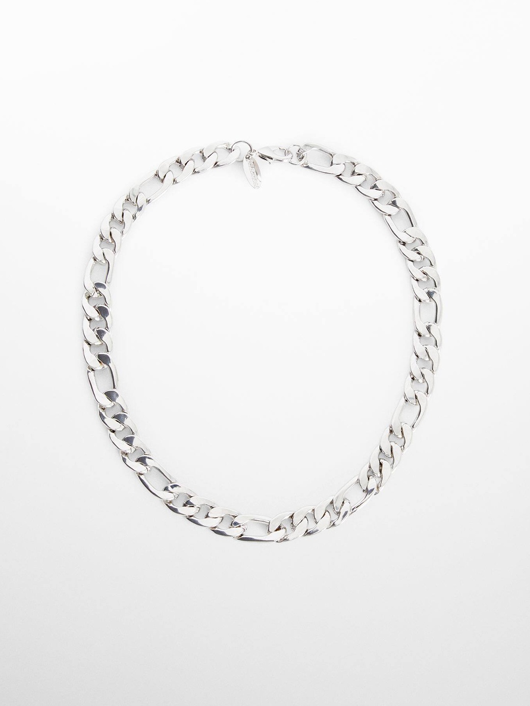 

MANGO Silver-Toned Linked Chain Necklace