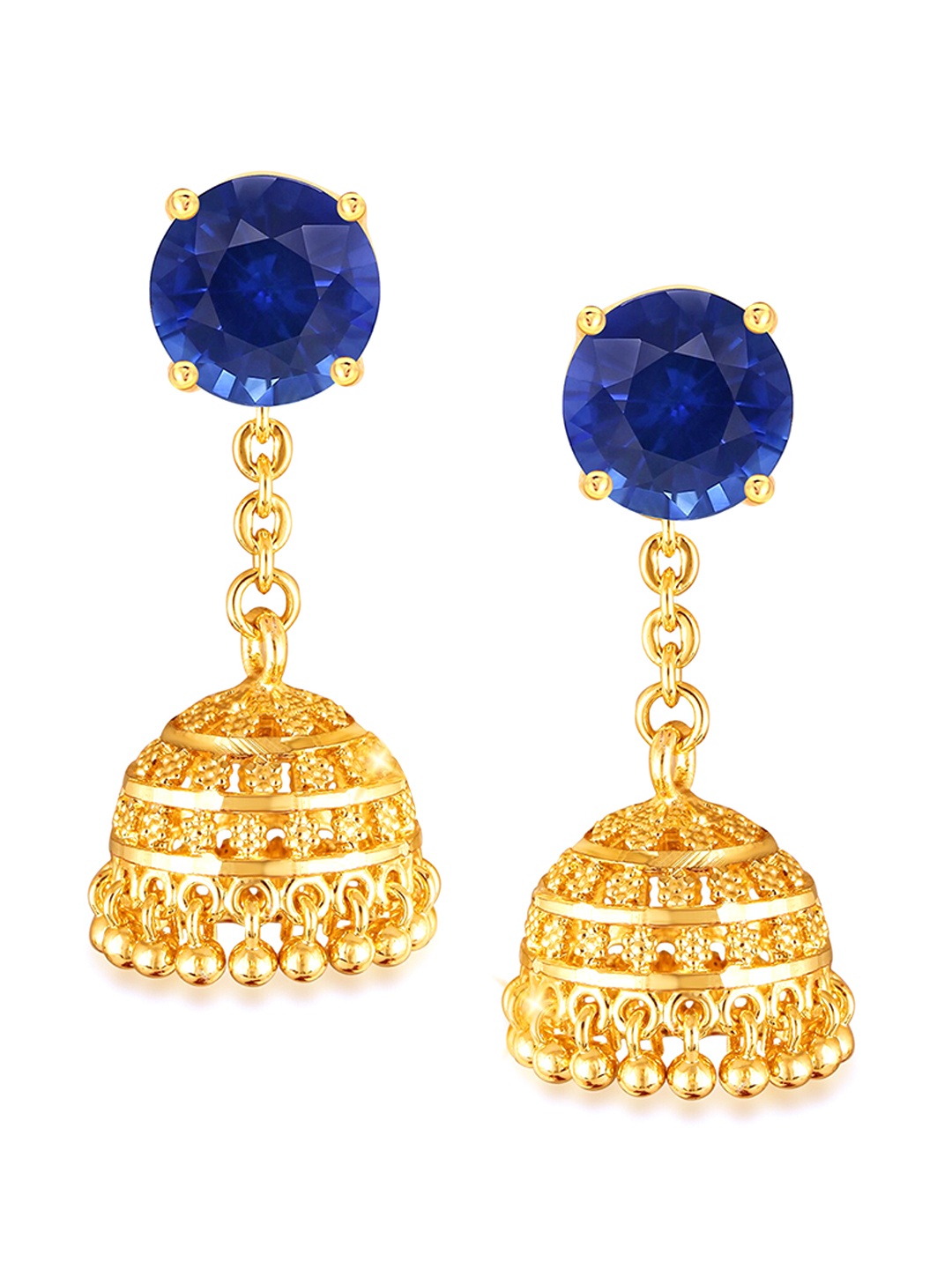 

Vighnaharta Gold-Plated Floral Removable Studs Jhumkas