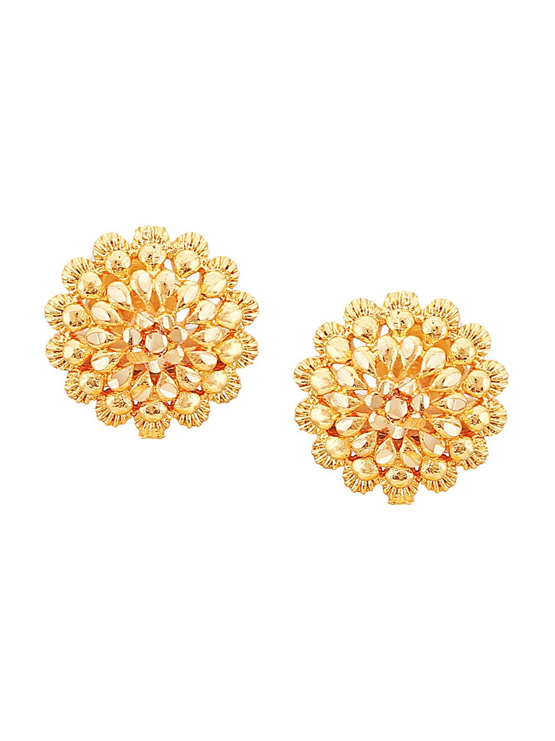 

Vighnaharta Gold-Plated Floral Studs Earrings