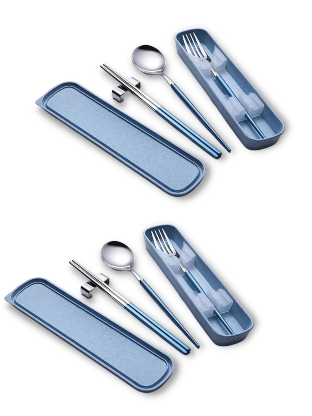 

YELONA Blue 8 Pieces Mixed Cutlery Set With Portable Box