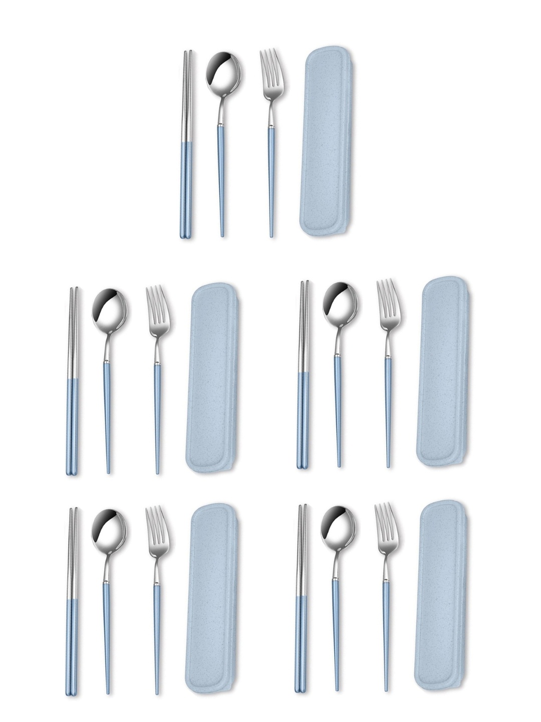 

YELONA Blue 20 Pieces Steel Cutlery with Portable Box
