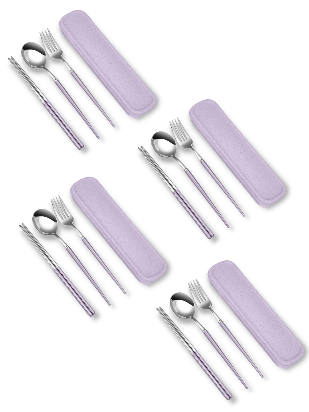 

YELONA Lavender 16 Pieces Cutlery Set With Portable Box