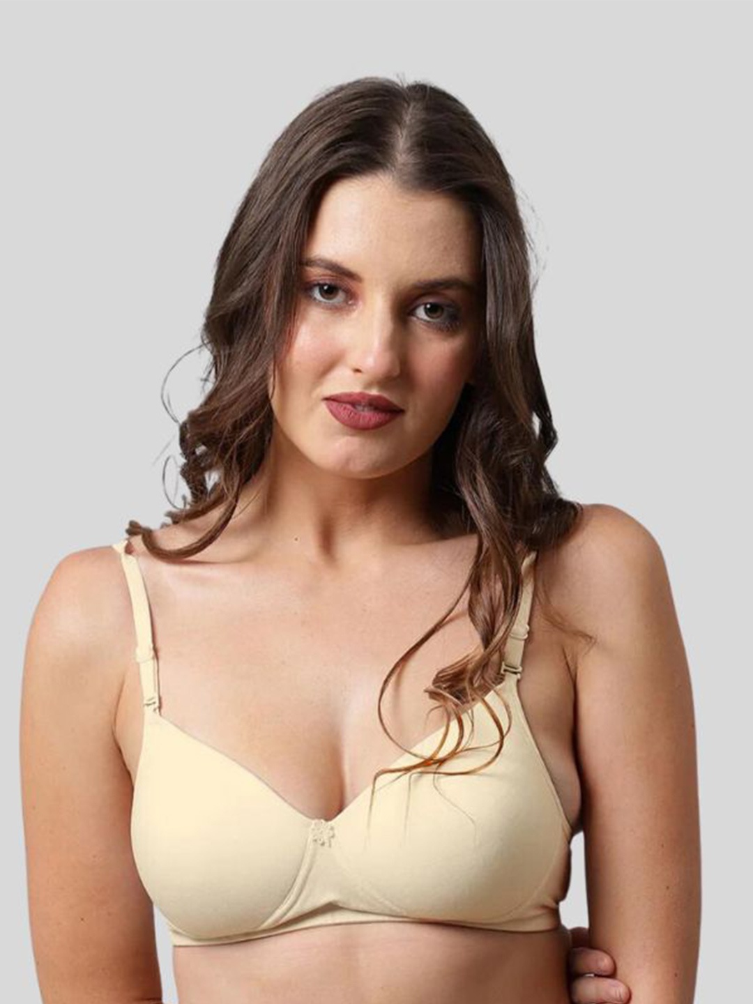

BEWILD Medium Coverage Lightly Padded Anti Odour T-shirt Bra With Moisture Wicking, Beige