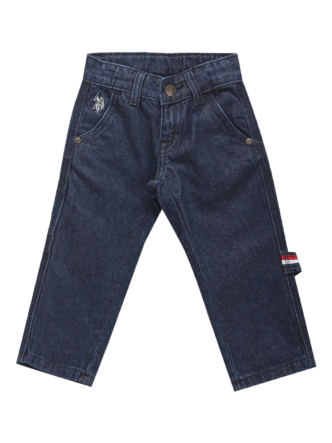 

U.S. Polo Assn. Kids Boys Relaxed Fit Clean Look Cotton Jeans, Blue