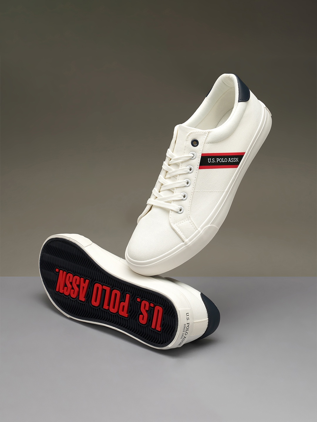 

U.S. Polo Assn. Men GAIMAN 3.O Brand Logo Printed Sneakers, White