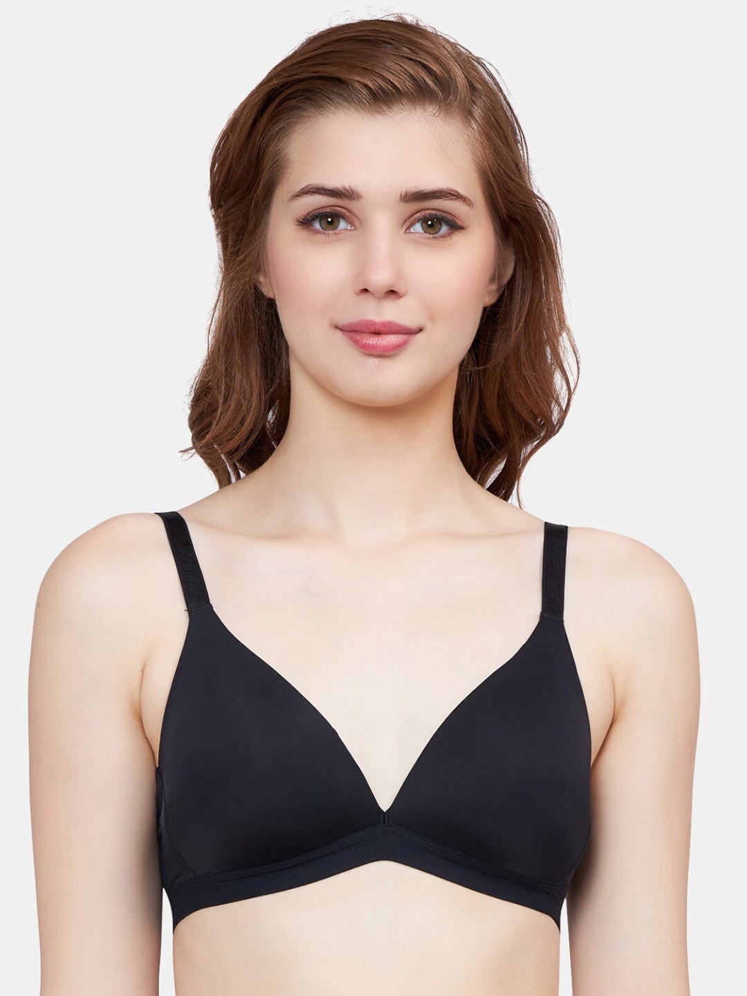 

PLUMBURY Deep V Lightly Padded Plunge Bra, Black