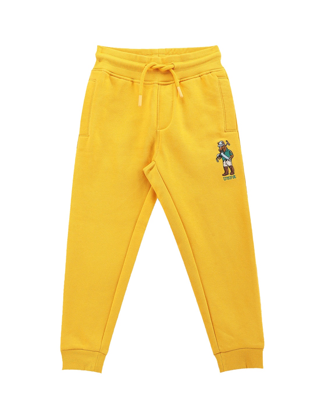 

U.S. Polo Assn. Kids Boys Cotton Joggers, Yellow
