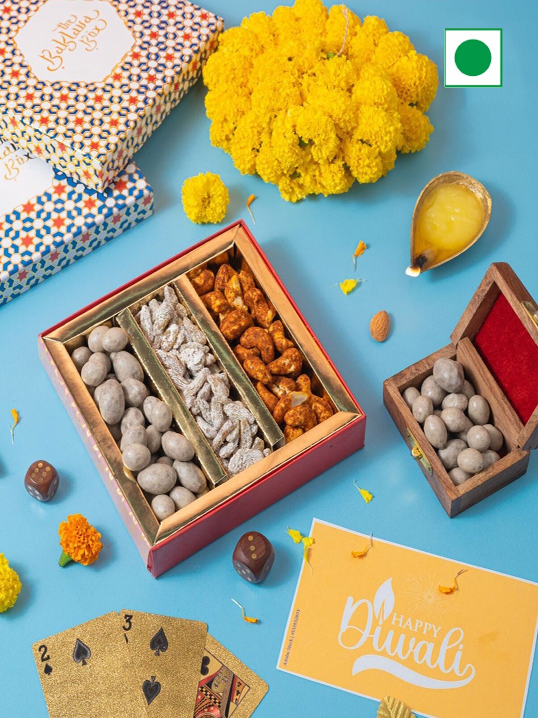 

The Baklava Box Assorted Flavoured Dry Fruit Gift Set- 250 gm, Multi