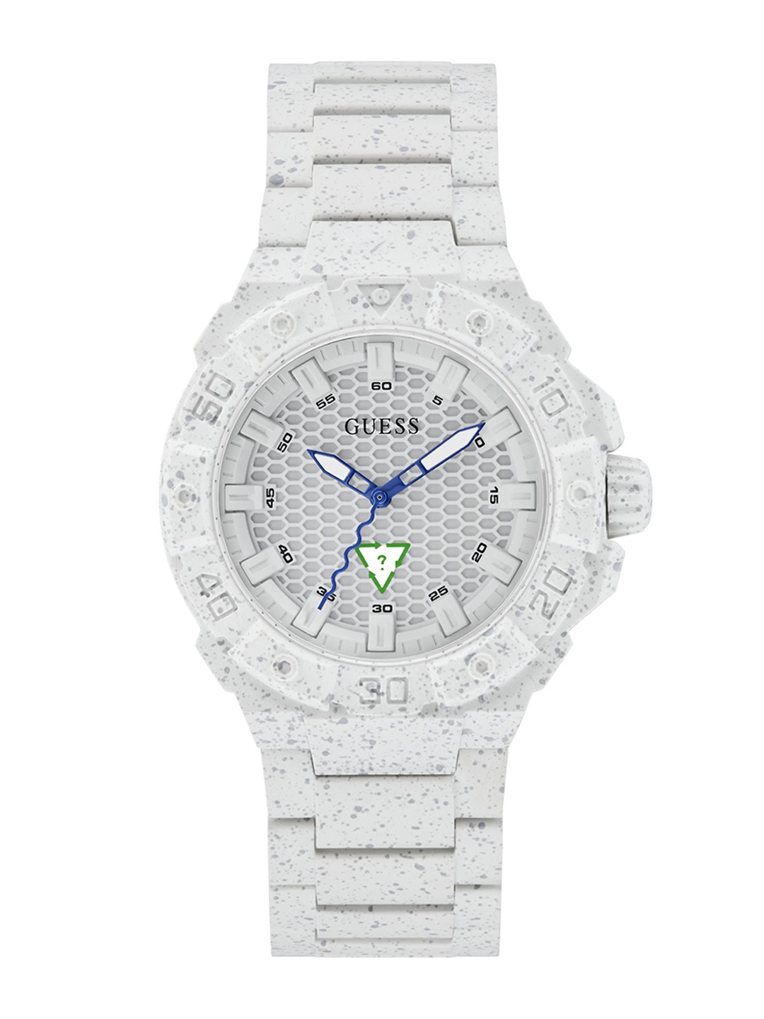 

GUESS Unisex Embellished Dial & Ceramic Straps Analogue Watch GW0507G2, White