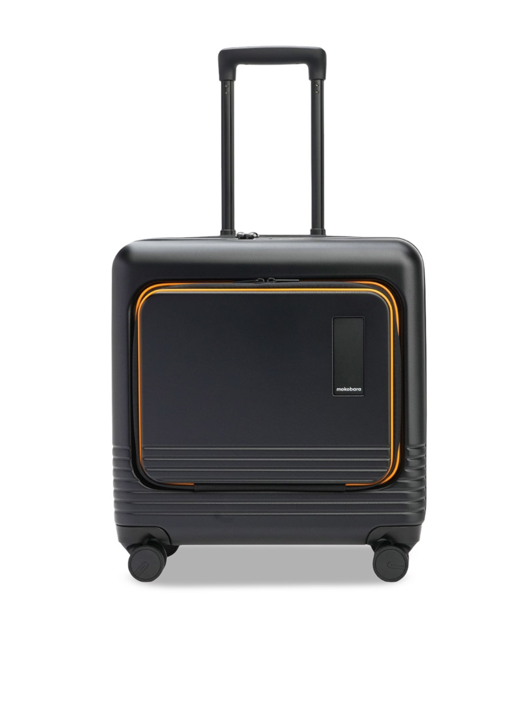 

MOKOBARA Textured Hard-Sided The Cabin Overnighter Trolley Suitcase- 50 Litres, Black
