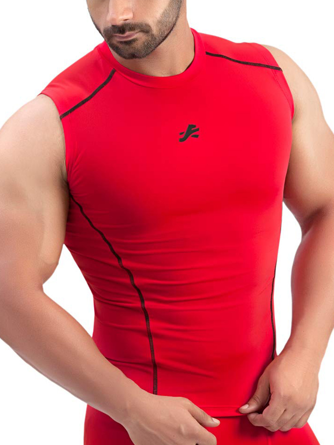 

REDESIGN Dry Fit Compression T-shirt, Red