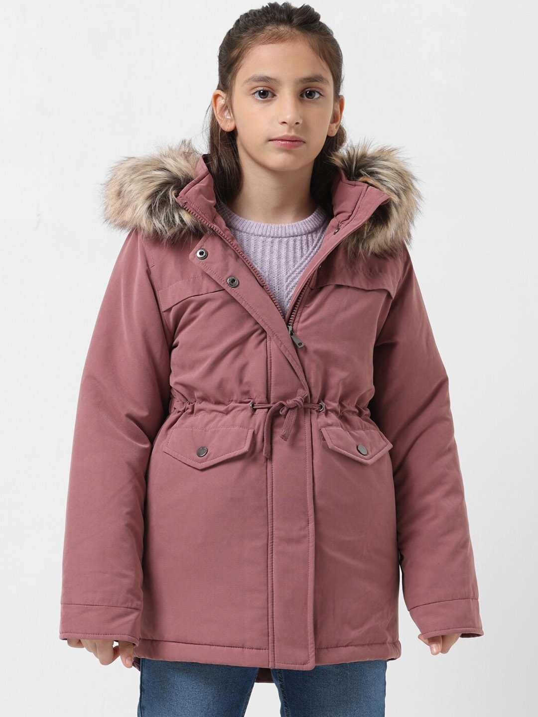 

Vero Moda Girls Hooded Parka Jacket, Brown