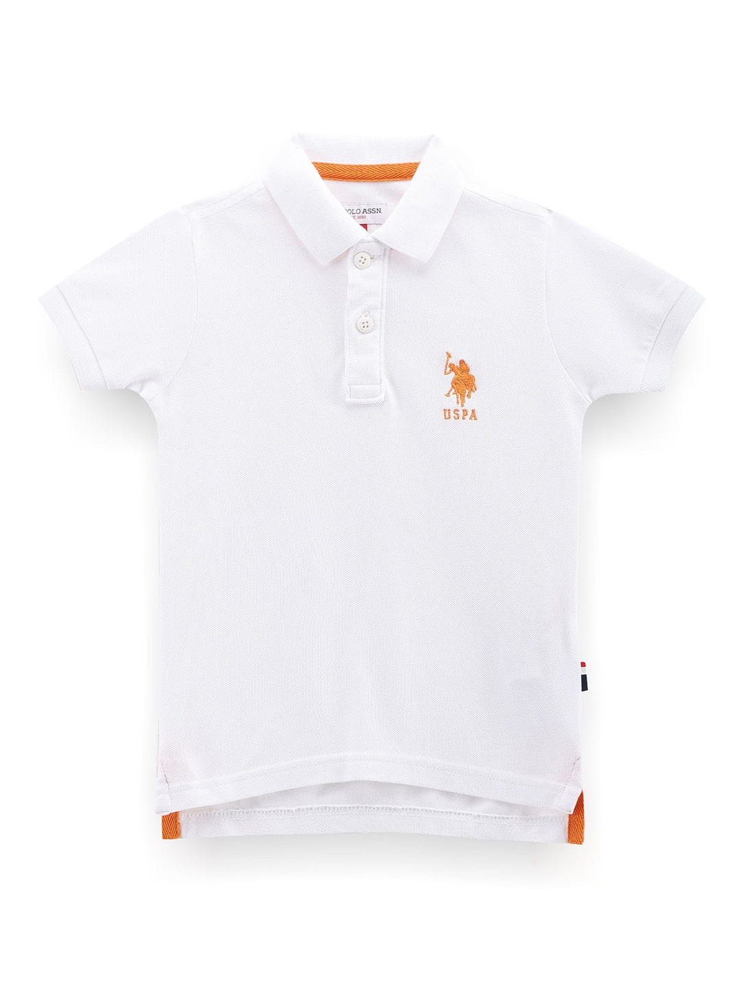 

U.S. Polo Assn. Kids Boys Polo Collar Cotton T-shirt, White