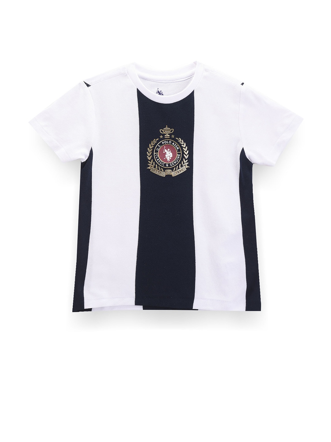 

U.S. Polo Assn. Kids Boys Brand Logo Printed Cotton T-shirt, White