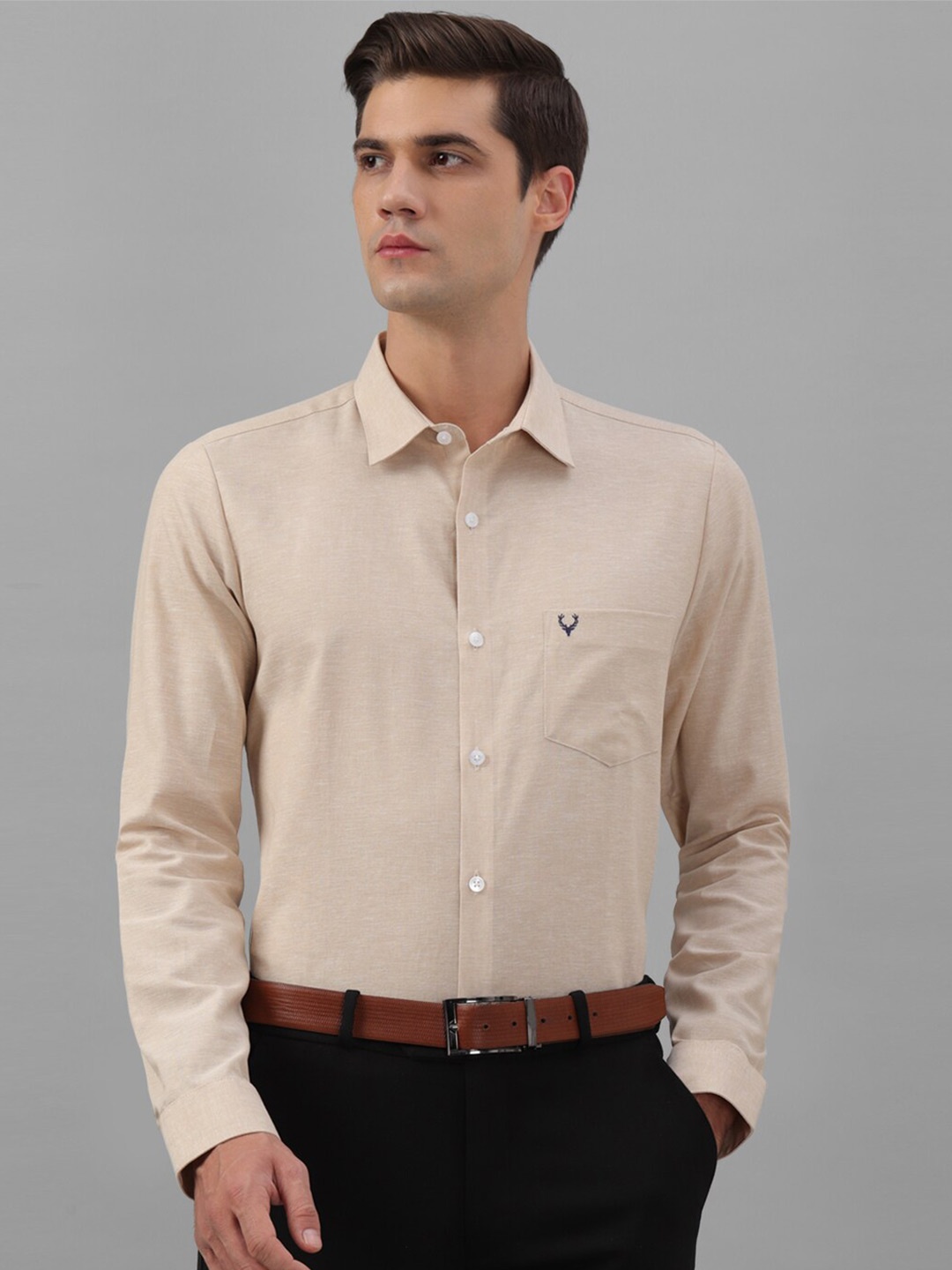 

Allen Solly Slim Fit Formal Shirt, Beige