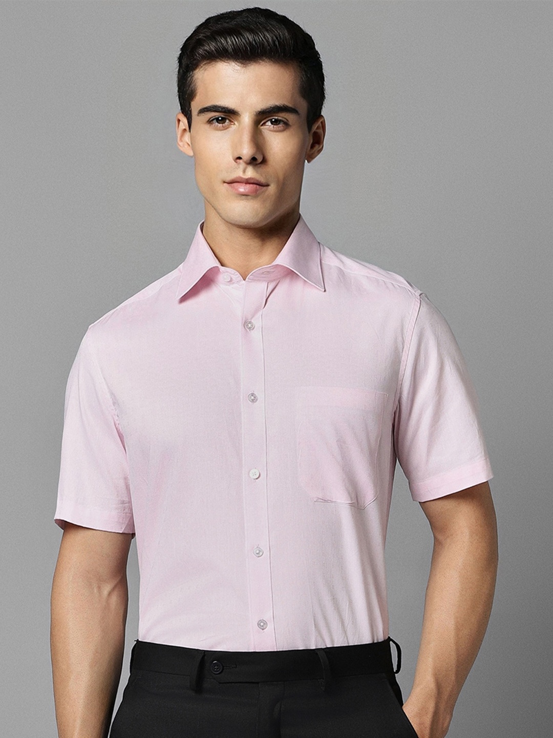 

Louis Philippe Pure Cotton Formal Shirt, Pink