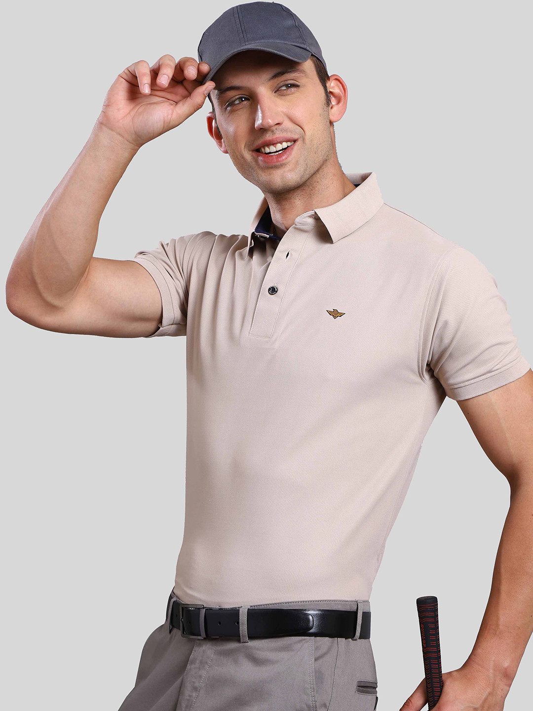

STELLERS Dry Fit Polo Collar Sports T-shirt, Beige