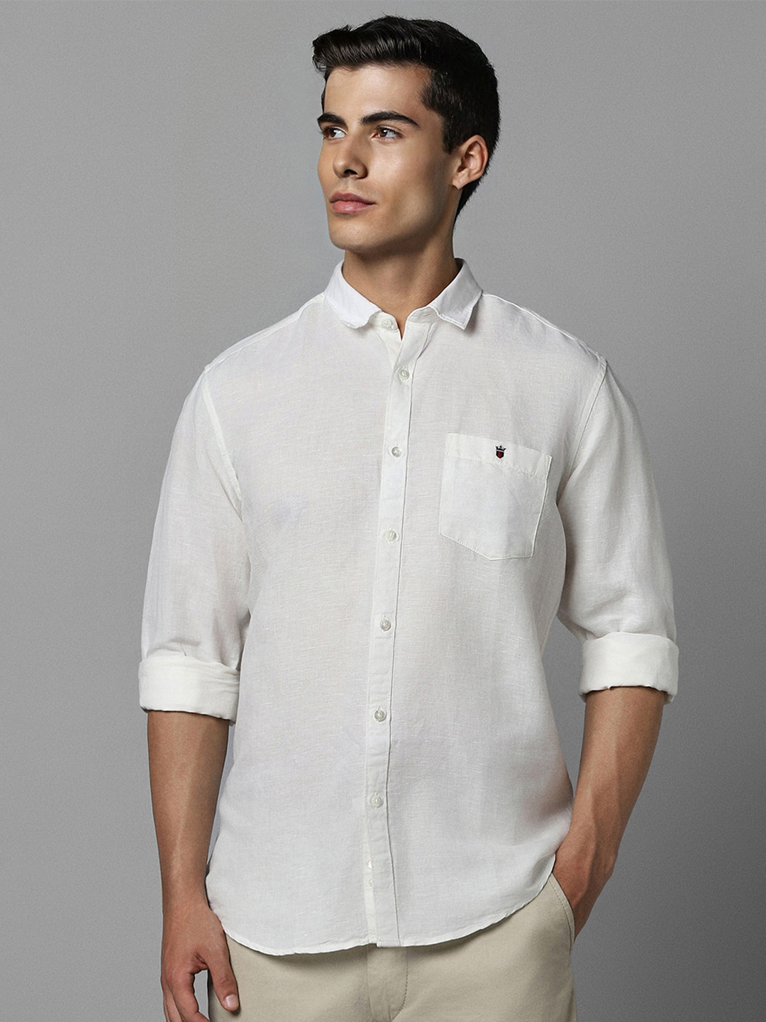 

Louis Philippe Jeans Slim Fit Spread Collar Casual Shirt, White