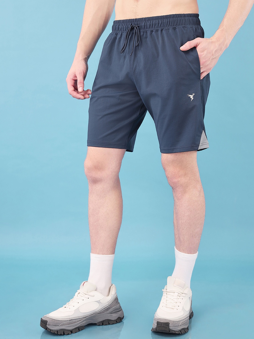 

Technosport Men Slim Fit Antimicrobial Technology Sports Shorts, Navy blue