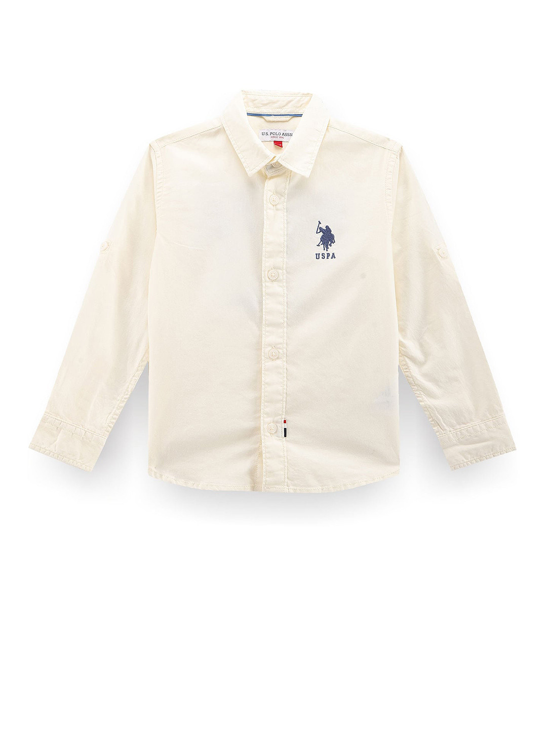 

U.S. Polo Assn. Kids Boys Classic Brand Embroidered Long Sleeves Cotton Casual Shirt, White