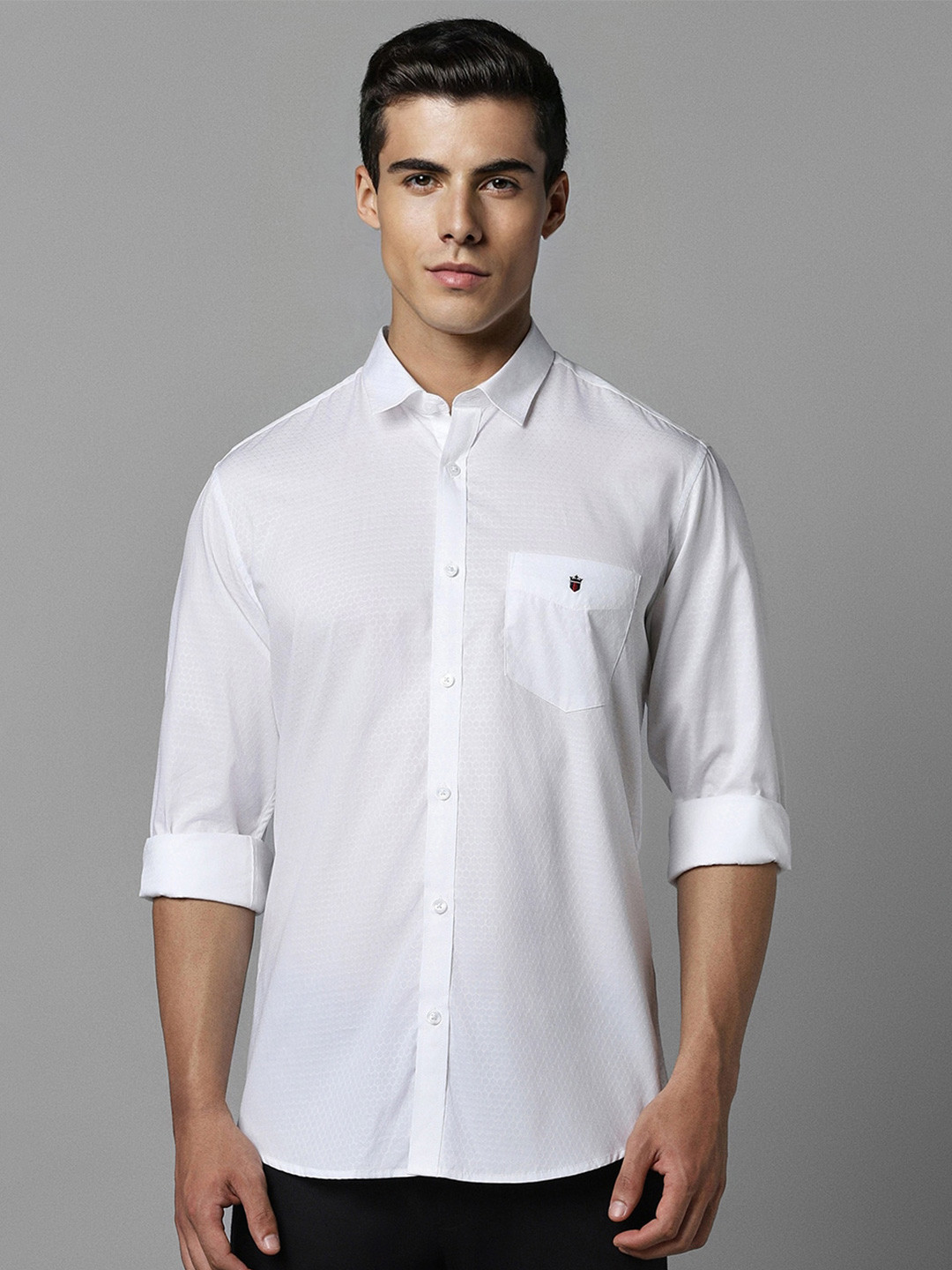 

Louis Philippe Sport Slim Fit Opaque Pure Cotton Casual Shirt, White