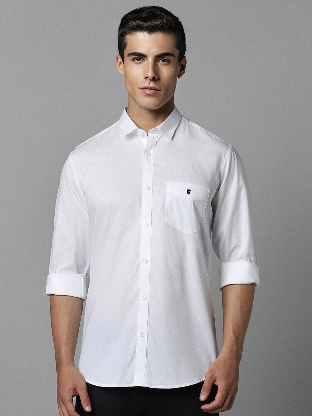 

Louis Philippe Sport Slim Fit Opaque Pure Cotton Casual Shirt, White