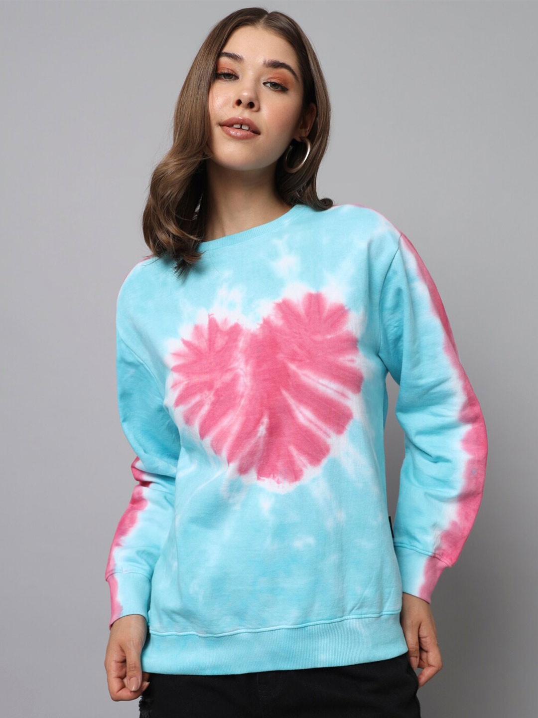 

The Dry State Abstract Printed Fleece Pullover, Pink