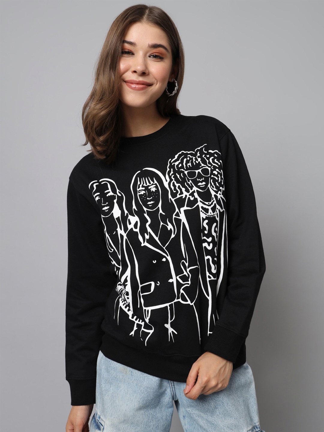 

The Dry State Graphic Printed Fleece Pullover, Black