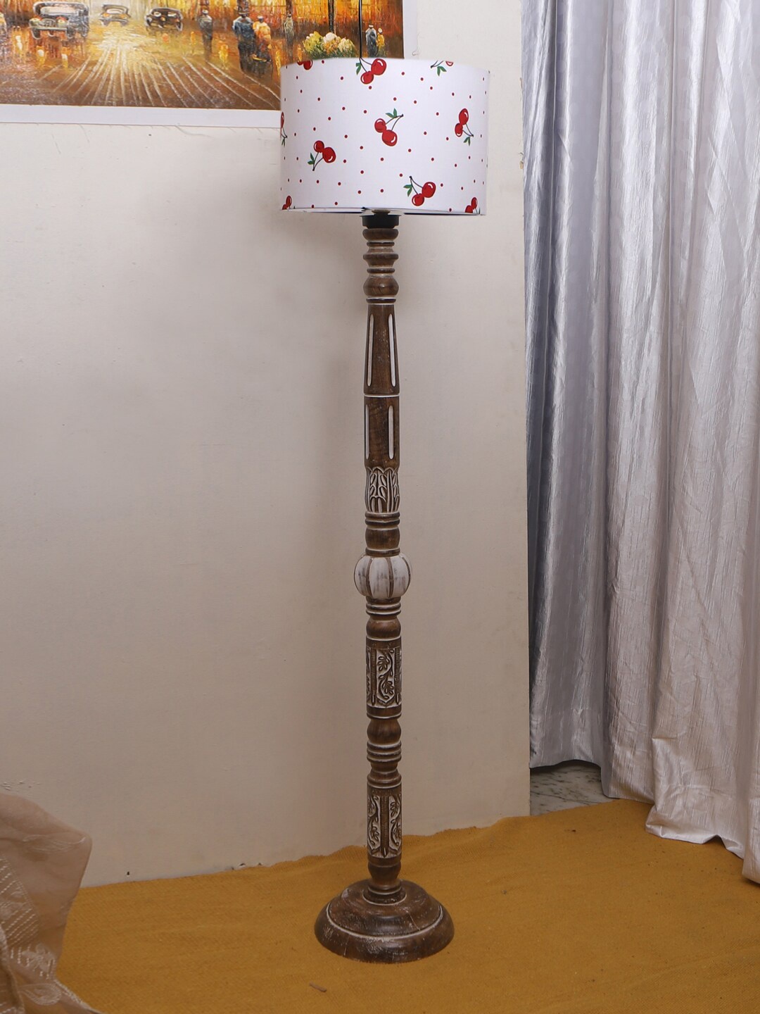 

Devansh Brown & White Printed Floor Lamp