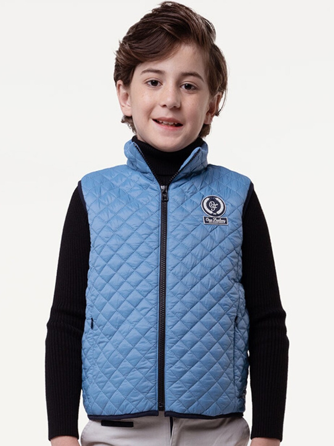 

One Friday Boys Sleeveless Quilted Jacket, Blue