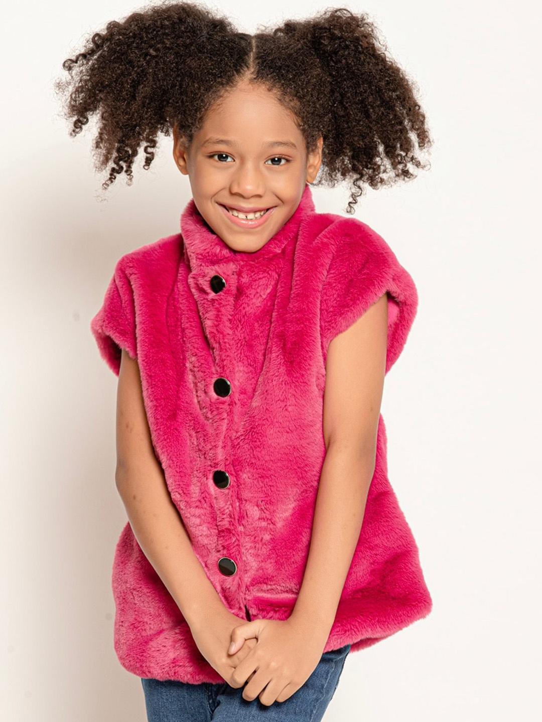 

One Friday Girls Mock Collar Tailored Jacket, Pink