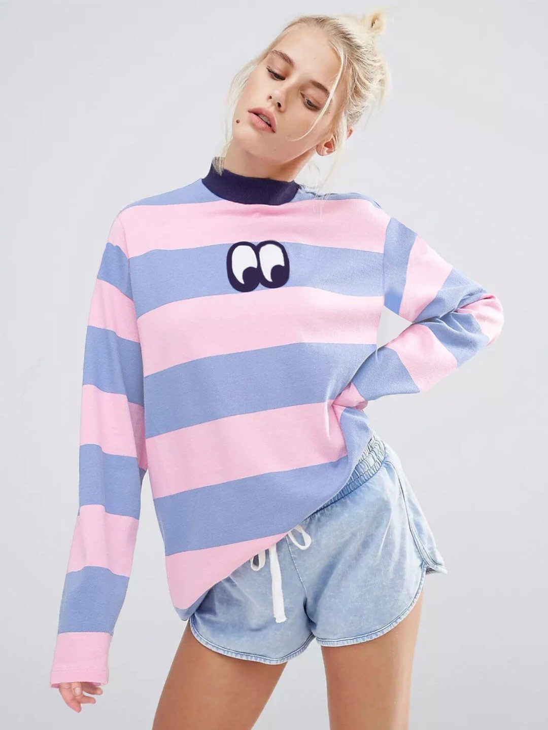 

The Dry State Striped Oversized Cotton T-shirt, Pink