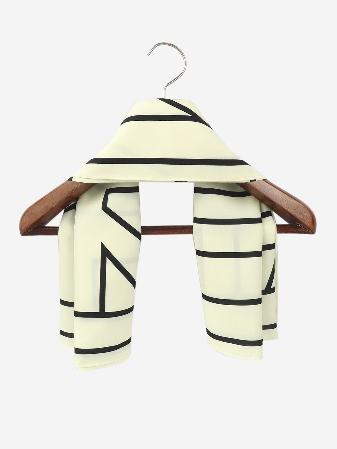 

Beau Design Women Abstract Printed Scarf, Off white