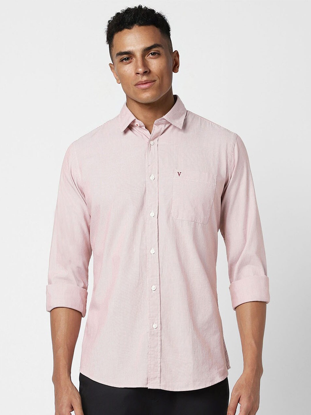 

Van Heusen Sport Slim Fit Pure Cotton Casual Shirt, Pink
