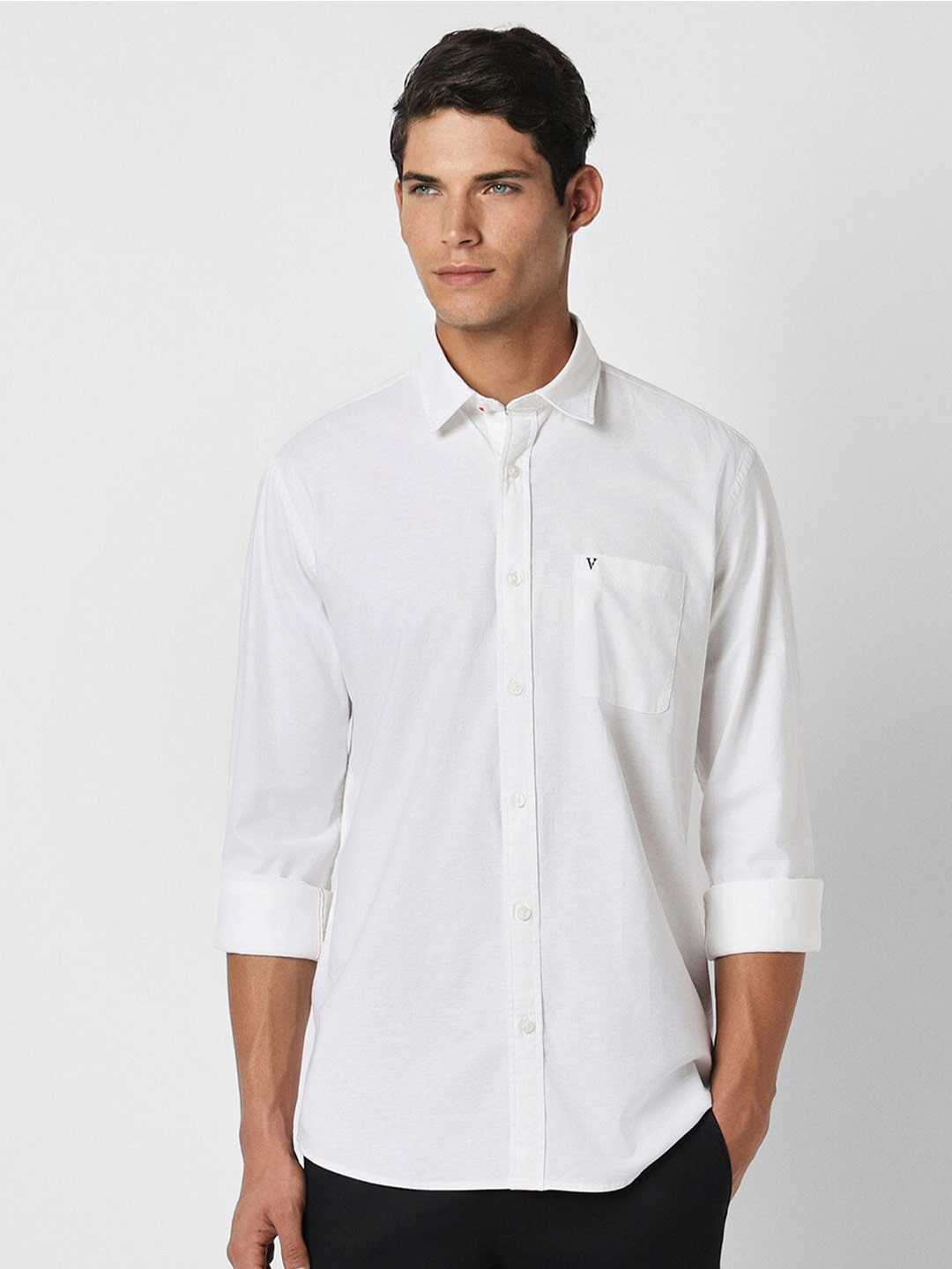 

Van Heusen Sport Slim Fit Opaque Casual Shirt, White